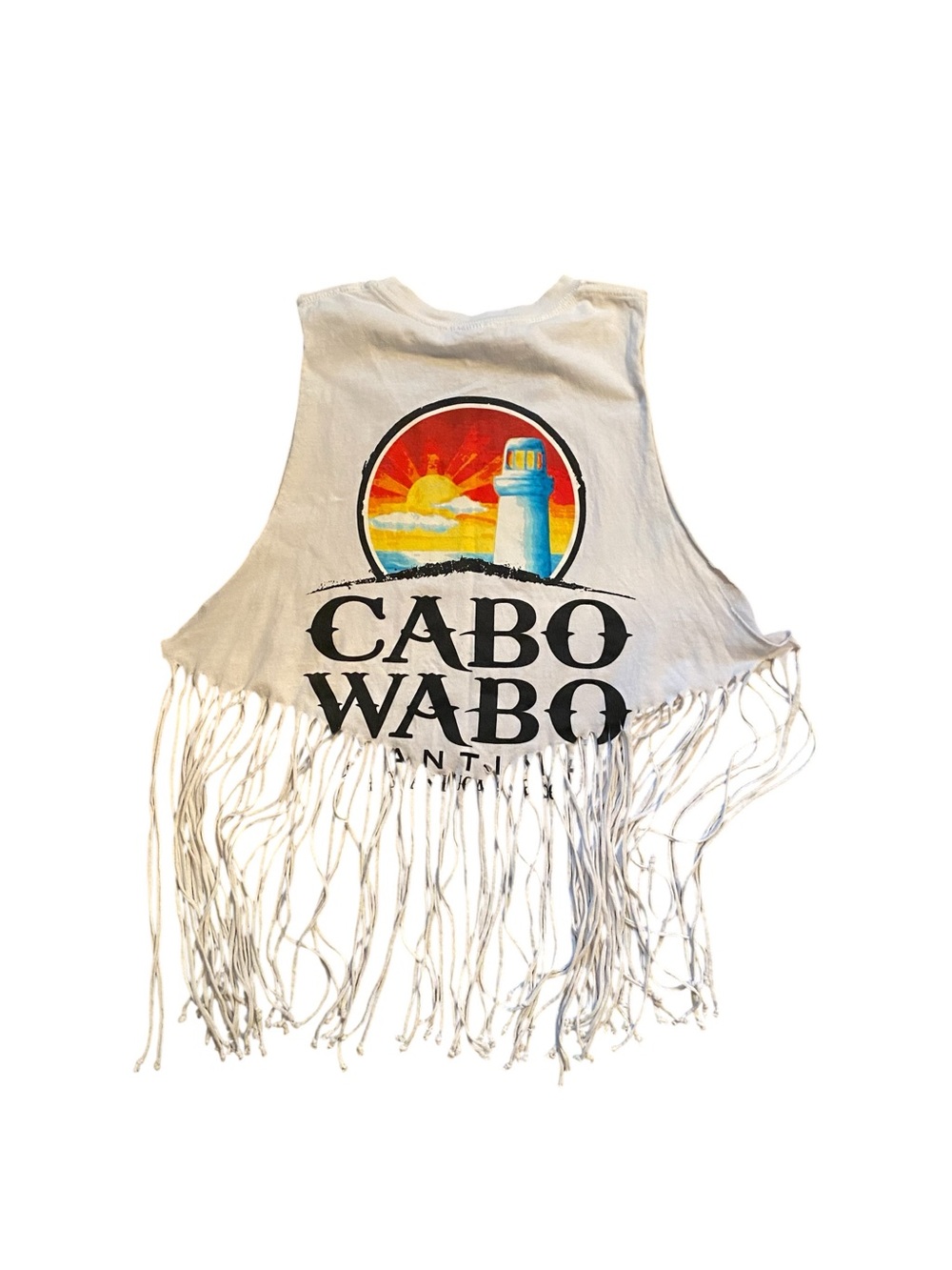 Cabo festival Fringed T Shirt L